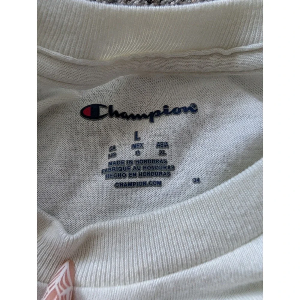 Champion Philly Graphic Dog T Shirt‎ Mens Large Cream Short Sleeve Tee Top - Picture 2 of 4